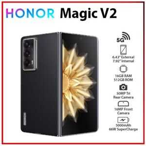 (sbloccato) Telephono cellulare Android Honor Magic V2 5G 16 GB + 512 GB NERO (PU) dual SIM