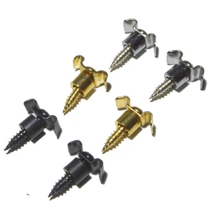 2x Retenedores de árboles de cuerda para guitarra en acabado cromado negro u dorado - Imagen 1 de 25