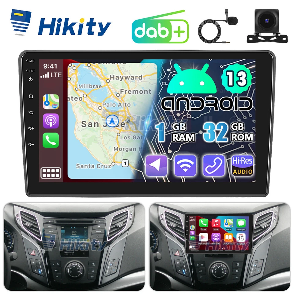 DAB+ Carplay Android Radio Für Hyundai i40 2011-2019 mit GPS NAVI RDS BT Kamera - Bild 1 von 4