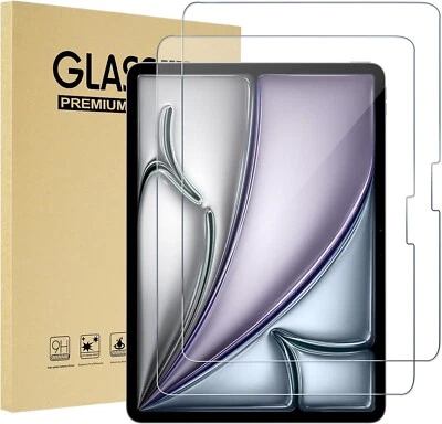 2 PCS For 2025 iPad Air 11-inch (M3 / M2) Tempered Glass Screen Protector Saver - Image 1 of 4