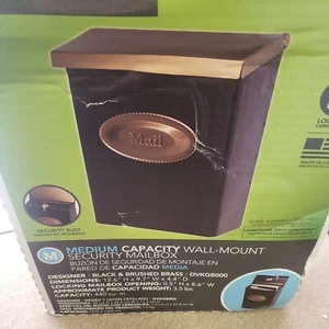 New Open Gibraltar Wall Mount Security Mailbox Slot Medium Capacity Bronze Brass - Picture 1 of 2