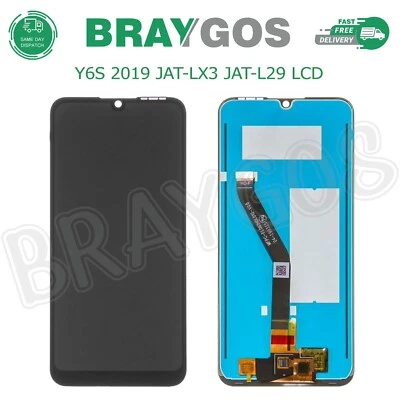 BRAYGOS Ersatz für Huawei Y6S 2019 JAT-LX3 JAT-L29 LCD Touchscreen Baugruppe schwarz