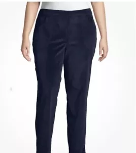 Just my size Women’s Plus Navy Corduroy Pull On 2 Pocket pants 3X (22W-24W) NEW - Picture 1 of 8