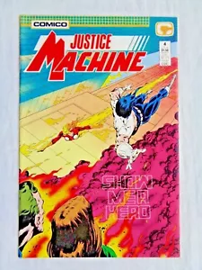 Máquina de justicia número 4 de abril de 1987 Comico The Comic Co. Primera impresión casi nuevo (9,4) - Imagen 1 de 8