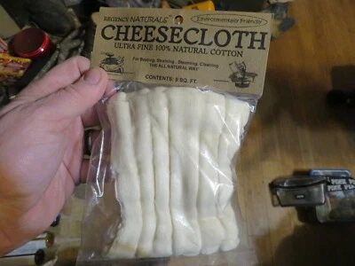 Pata de queso Regency Naturals™ algodón natural ultra fino, 9 cuadrados Ft. nuevo en paquete Foto 1 de 3