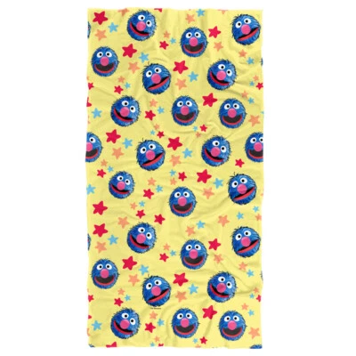 Toalla de playa con licencia oficial patrón Sesame Street Grover 30"x60" Foto 1 de 4