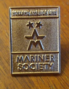 Holland America Cruise Ship lines Mariner Society club Clutch Back Lapel Hat Pin - Picture 1 of 12