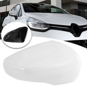 For Renault Clio MK4 2012-2019 White Door Wing Mirror Cover Cap Case Right Side