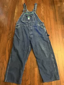 VINTAGE Liberty Bib Overalls Mens 38x27 Blue Carpenter Workwear Utility Cotton - Picture 1 of 7