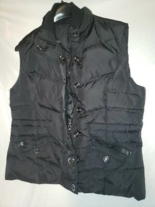 Style & Co. Chaleco deportivo negro relleno de plumón para mujer L con cremallera frontal a presión  - Imagen 1 de 4