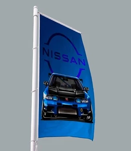 Nissan Skyline GTR Nismo Racing Car Banner Flag 3x5 ft Garage Automobiles R34 - Picture 1 of 5