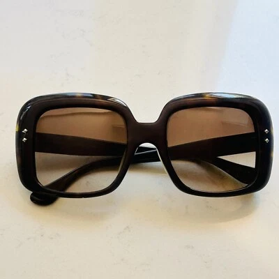 Gafas de sol David Yurman para mujer marrón tortuga DY 122 lentes ámbar degradadas Foto 1 de 4