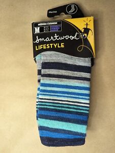NEW Smartwool Merino Wool Socks Women's M 7-9.5 Lifestyle Medium Cushion Blue 