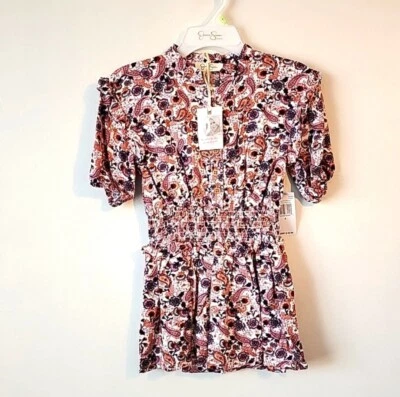 Girls Paisley Dress Size 4 Jessica Simpson NEW - Image 1 of 4