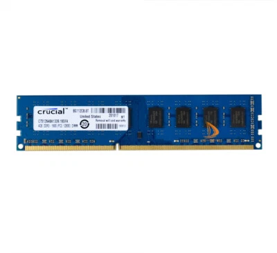 Crucial DDR3 RAM 4GB 4 GB PC3-12800U 1600Mhz DIMM 240Pin Desktop Memory NON-ECC - Image 1 of 4