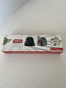 Williams-Sonoma Star Wars Cookie Cutters Set of 4-Yoda, Boba, Darth, Trooper - Picture 1 of 2