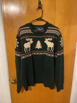 American Living Hombre Extra Grande 100% Algodón Ciervo Navidad Suéter Foto 1 de 4