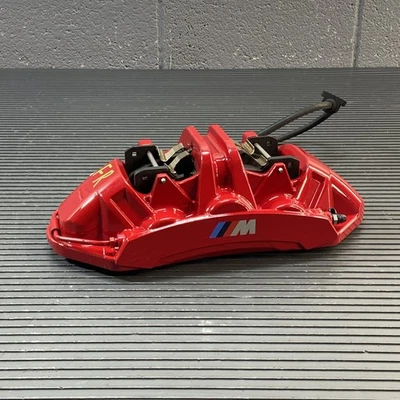 2021-2025 BMW M3 G80 M4 G82 Front Right Brake Caliper Red 6 Piston 1k Miles OEM - Image 1 of 4