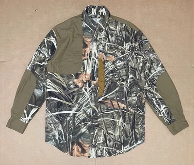 Beretta Men’s Medium Advantage Max-4 HD Camo Long Sleeve Vented Shooting Shirt - Image 1 of 4