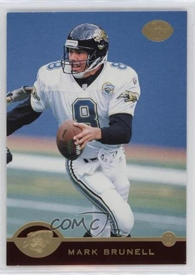 1996 Leaf Red with Gold Foil Mark Brunell #81 - Image 1 of 2