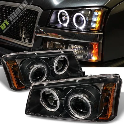 Faros LED proyectores halo Silverado Avalanche negros 03-06 luces izquierda+derecha Foto 1 de 4