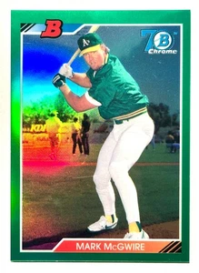 2017 Bowman Chrome '92 Bowman Green Refractor 41/99 #92B-MM Mark McGwire - Picture 1 of 2