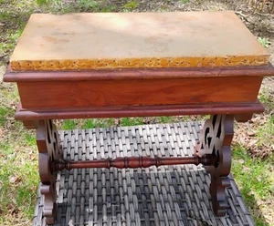 Antique Victorian Eastlake Lift Top Stool needs upholstery - Picture 1 of 9