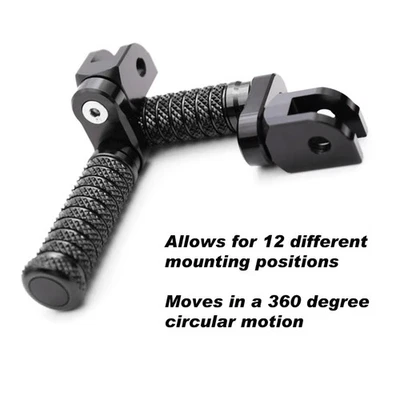 Clavijas delanteras ajustables negras M-GRIP 25 mm para Honda NC700 S/X 12-16 15 14 13 Foto 1 de 4