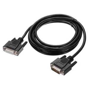 DB15 Serial Cable, 28AWG Aluminium Foil Shielded DB15 Male to Female, 9.8 ft - Afbeelding 1 van 6