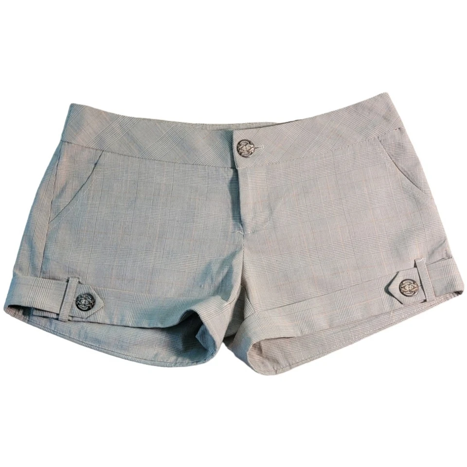Pantalón Corto ARDEN B Glen Cuadros Cuadros Talla 0 Preppy Dinero Antiguo Colegial Puños Foto 1 de 4