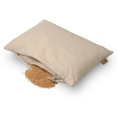 Organic Millet Pillow Cotton Pillowcases - Neck Pain Ergonomic Support Cushion - Image 1 of 4