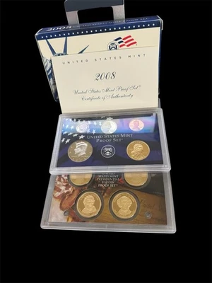 2008 United States Mint Proof Set 14 Coins Packaged And Boxed And COA - Image 1 of 4