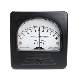 Vintage Triplett DC mA MicroAmperes Meter 327-T Gauge - Picture 1 of 6
