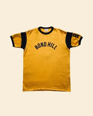 Настоящая винтажная футболка 70-х Bond Hill Rawlings Ellis с коротким рукавом желтая размер большой - Изображение 1 из 4