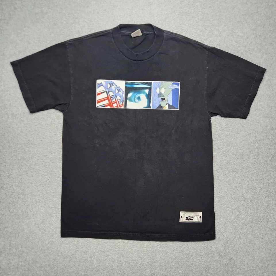 VINTAGE Roger Waters Shirt Large Black Pink Floyd The Wall In the Flesh - Image 1 of 4