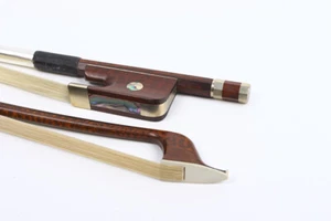 3/4 Double cello Bow French Style Handle Straight Snakewood Both Eyes String - Picture 1 of 9