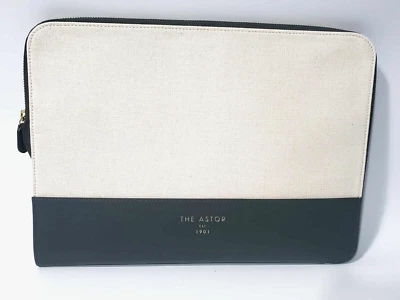 Leather Portfolio Document Holder Case Laptop Zipper Sleeve Pouch Bag - Image 1 of 4