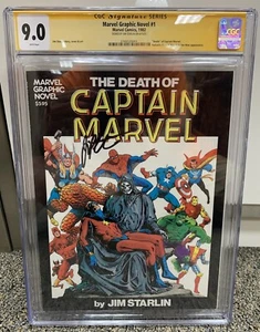 Marvel Graphic Novel #1 CGC SS 9.0 SIGNIERT von Jim Starlin Tod von Captain Marvel - Bild 1 von 3