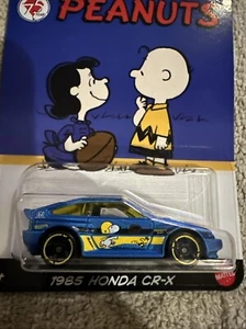 Hot Wheels BLUE ‘85 HONDA CRX Peanuts Snoopy Charlie Brown 2/5 Silver Series ‘24 - Picture 1 of 8