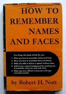How to Remember Names and Faces, SIGNED 1951 HC/DJ, Robert Nutt - Bild 1 von 4