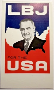 1960 LYNDON B. JOHNSON PER PRESIDENTE Cartolina Campagna Politica Democratica B9 - Foto 1 di 3