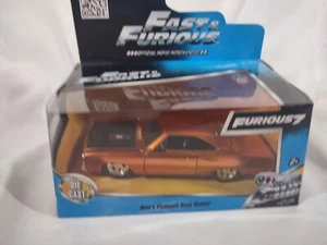 Jada Fast & Furious Dom's Plymouth Road Runner Orange FURIOUS 7 1/32 NEW - Picture 1 of 6