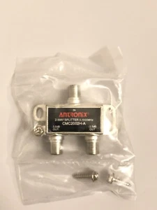 2 Way Splitter for Satellite & Antenna TV Cable 5-1002MHz ANTRONIX new - Picture 1 of 2