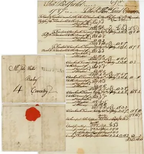 1787 LETTER BOTTFIELD JOHN WATTS BINLEY LORD CRAVEN CLEE HILL COLLIERY SHIFFNAL - Picture 1 of 5