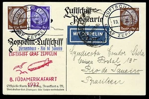 Zeppelin 1932,8.SAF 13.10.1932, correo de a bordo, ganador 189 desde - Imagen 1 de 2