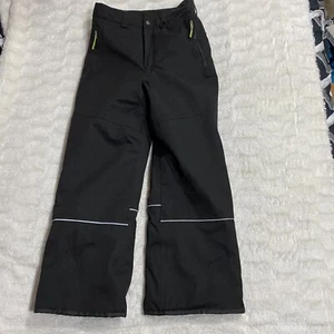 Monster youth Black Zip Pockets 100% Polyester Snow pants ski Size 14 - Picture 1 of 12