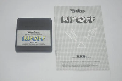 Rip Off Vectrex Video Game 1982 Arcade System Cartridge Vintage GCE W/ Manual - Image 1 of 4