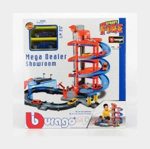 1:43 Burago Diorama Parking Mega Dealer +Audi A6 + Porsche 911 996 Gt3 BU30031 M - Foto 1 di 2