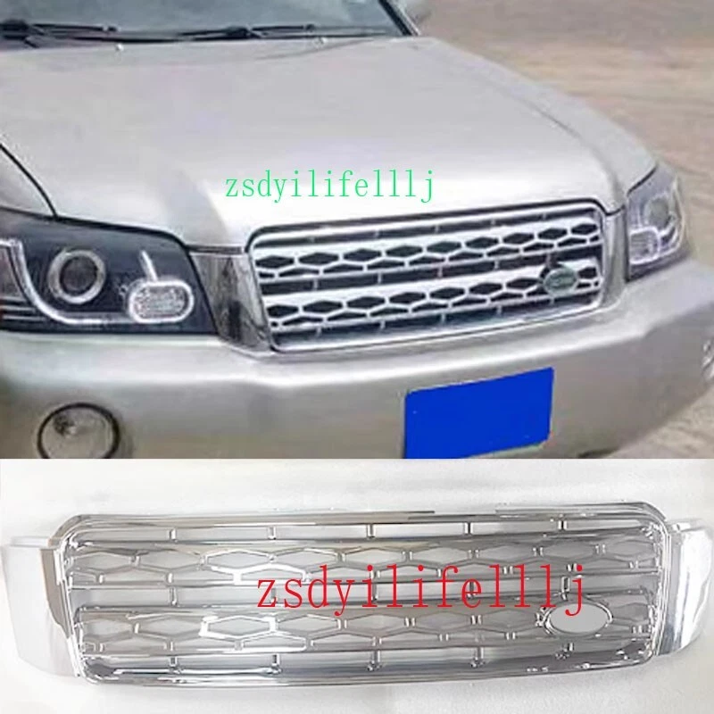 1x Para Toyota Highlander 2001-2006 Rejilla Superior Delantera Cubierta Plateada Reacondicionamiento Foto 1 de 1