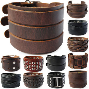 axy® LEATHER STRAP WIDE Surfer Bracelet! Bracelet Leather Bracelet Men 